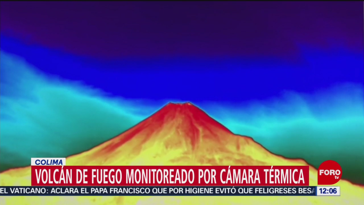 Volcán de Colima ya es monitoreado con cámara térmica