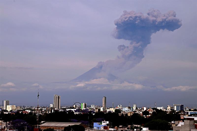 Foto: Volcán Popocatépetl registra intensa actividad, 16 de marzo 2019. EFE