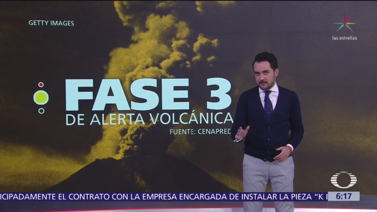 Volcán Popocatépetl registra intensa actividad