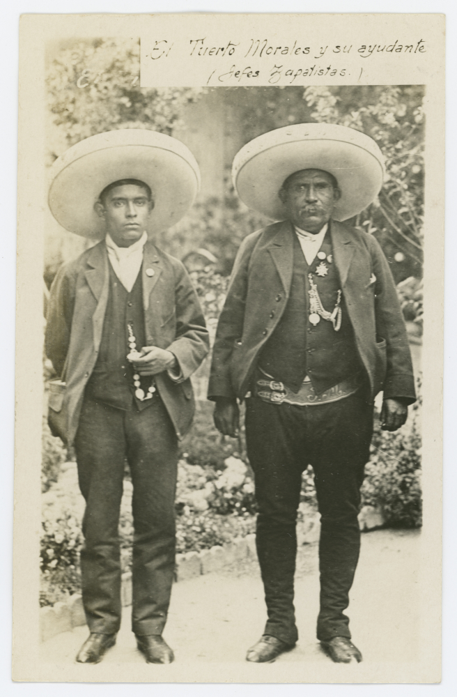 El Tuerto Morales y su ayudante (jefes zapatistas). (ca. 1910-1920). (CC/Wikimedia/DeGolyer Library, Southern Methodist University)