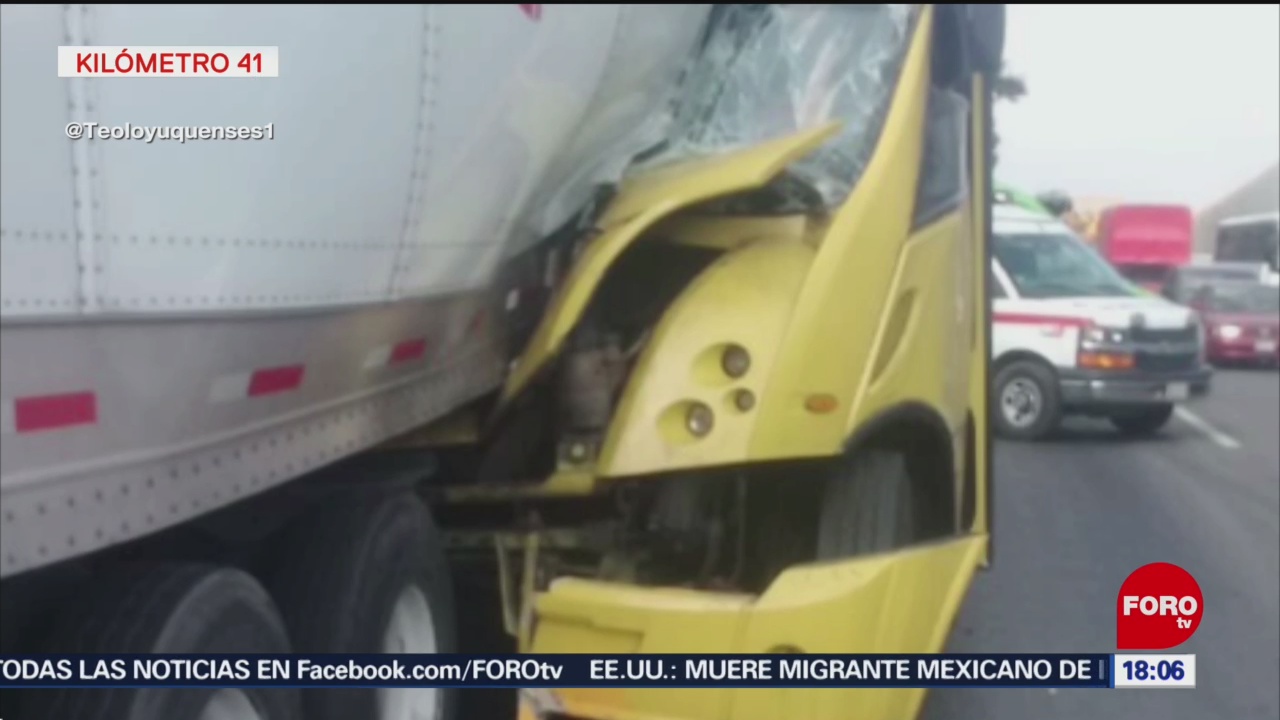FOTO: Accidente vial deja al menos 6 heridos en la México-Toluca, 6 de abril 2019