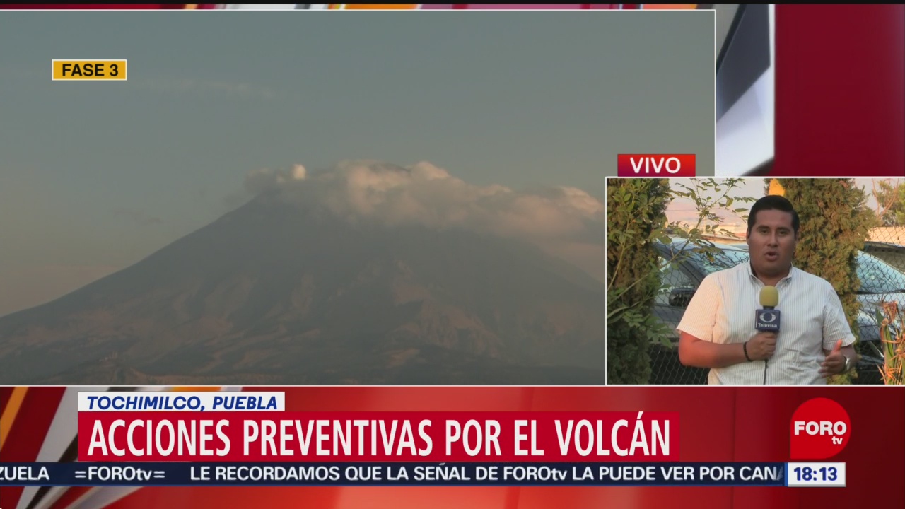 Foto: 3 Acciones Preventivas Actividad Volcán Popocatépetl de Abril 2019