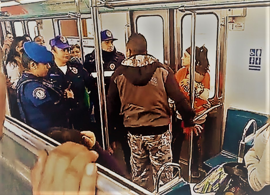 A puñetazos y golpes, vagoneros agreden a policías en la Línea B del Metro de la CDMX