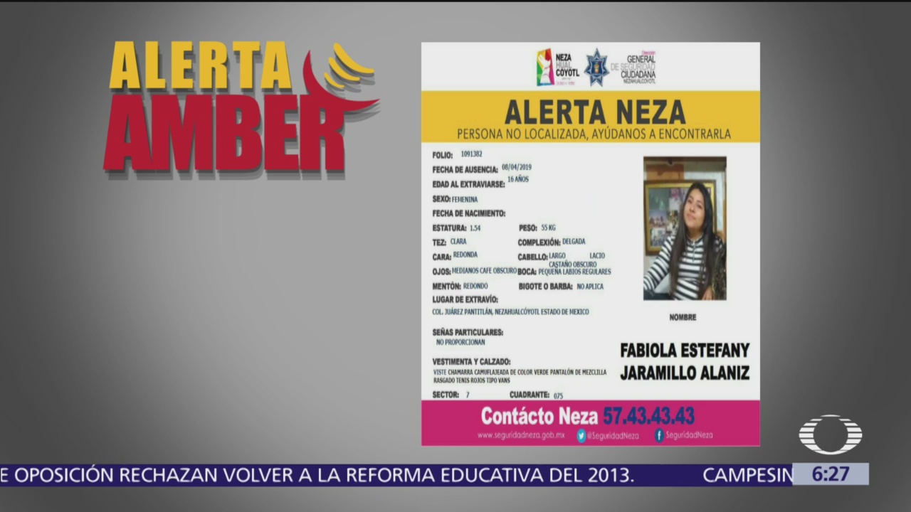 Alerta Amber: Ayuda a localizar a Fabiola Estefany Jaramillo Alanís