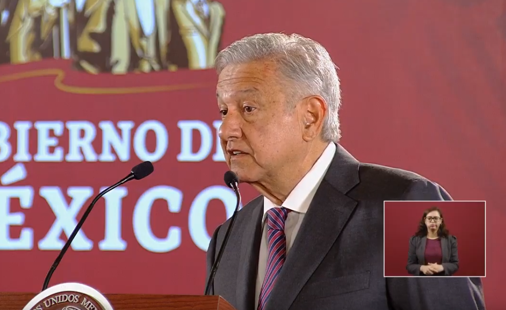 Foto: El presidente Andrés Manuel López Obrador en conferencia de prensa, 17 de abril de 2019, México