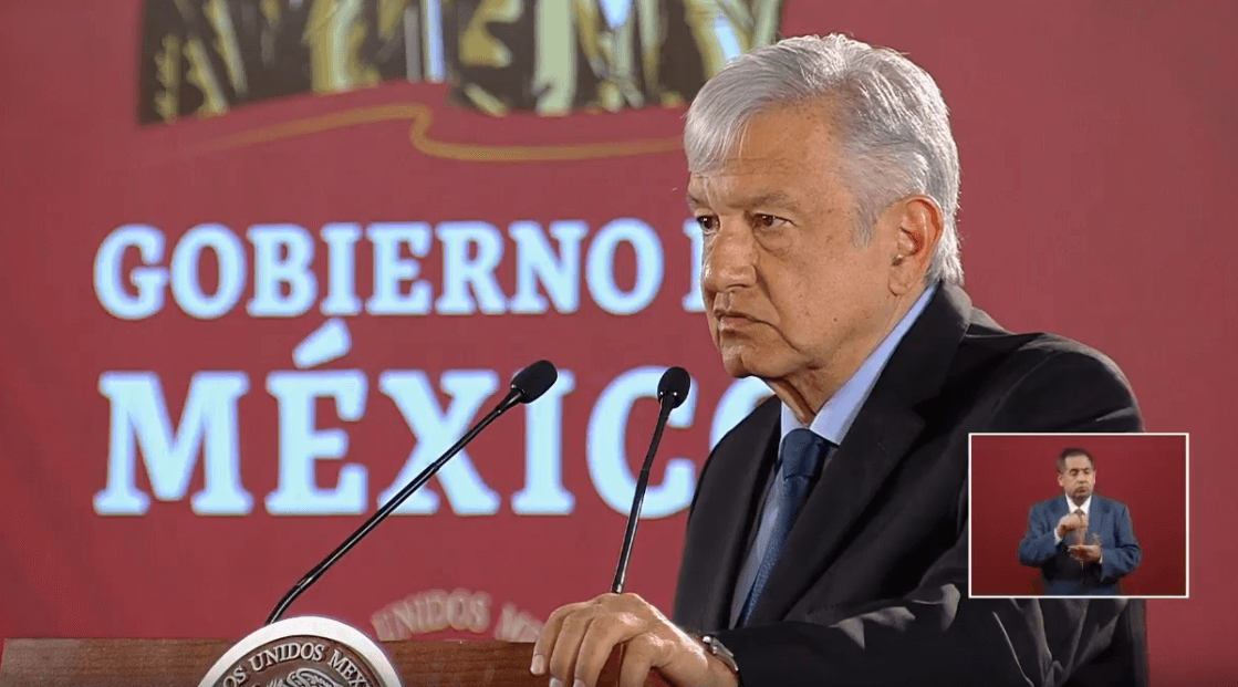 Foto: El presidente López Obrador en conferencia de prensa, 30 de abril de 2019, Ciudad de México 