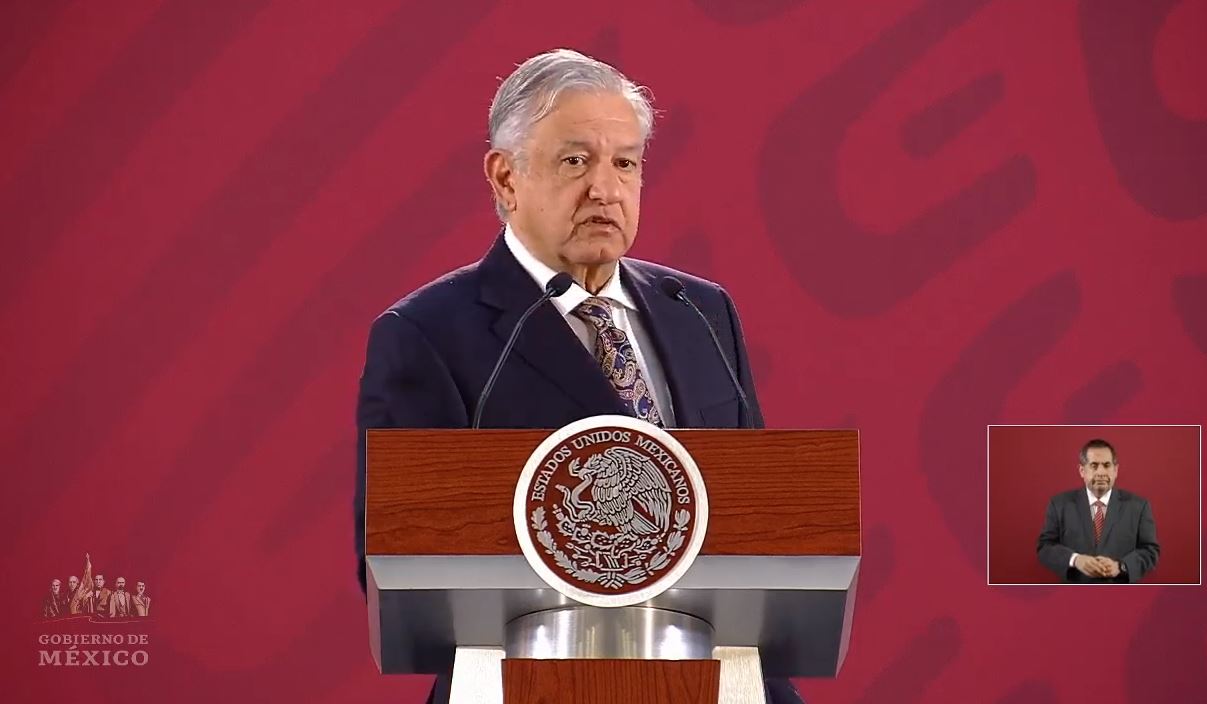 Foto:El presidente de México, Andrés Manuel López Obrador, en su conferencia de prensa matutina celebrada en Palacio Nacional, 4 abril 2019