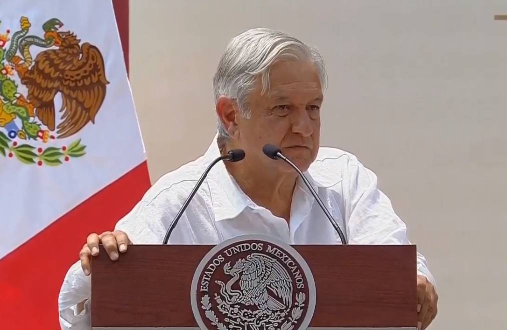 Foto: Andrés Manuel López Obrador durante ceremonia en Morelos, 10 de abril de 2019, México