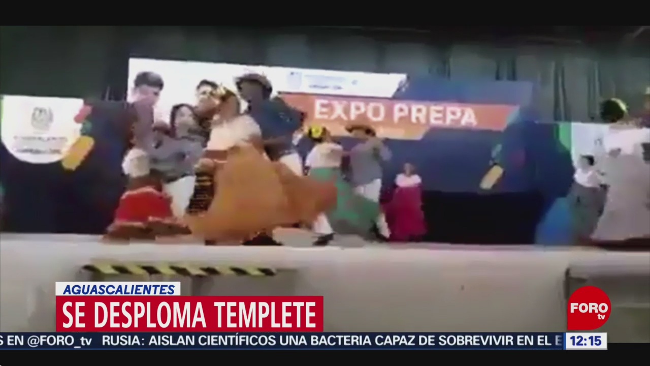 Bailarines caen por colapso de escenario en Aguascalientes