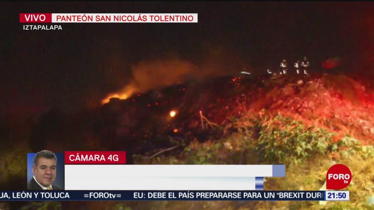 Foto: Incendio Pastizal San Nicolás Tolentino Iztapalapa 9 de Abril 2019