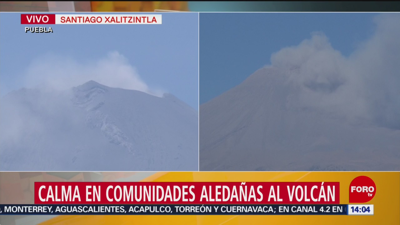 FOTO: Calma en comunidades aledañas al volcán Popocatépetl, 13 de abril 2019