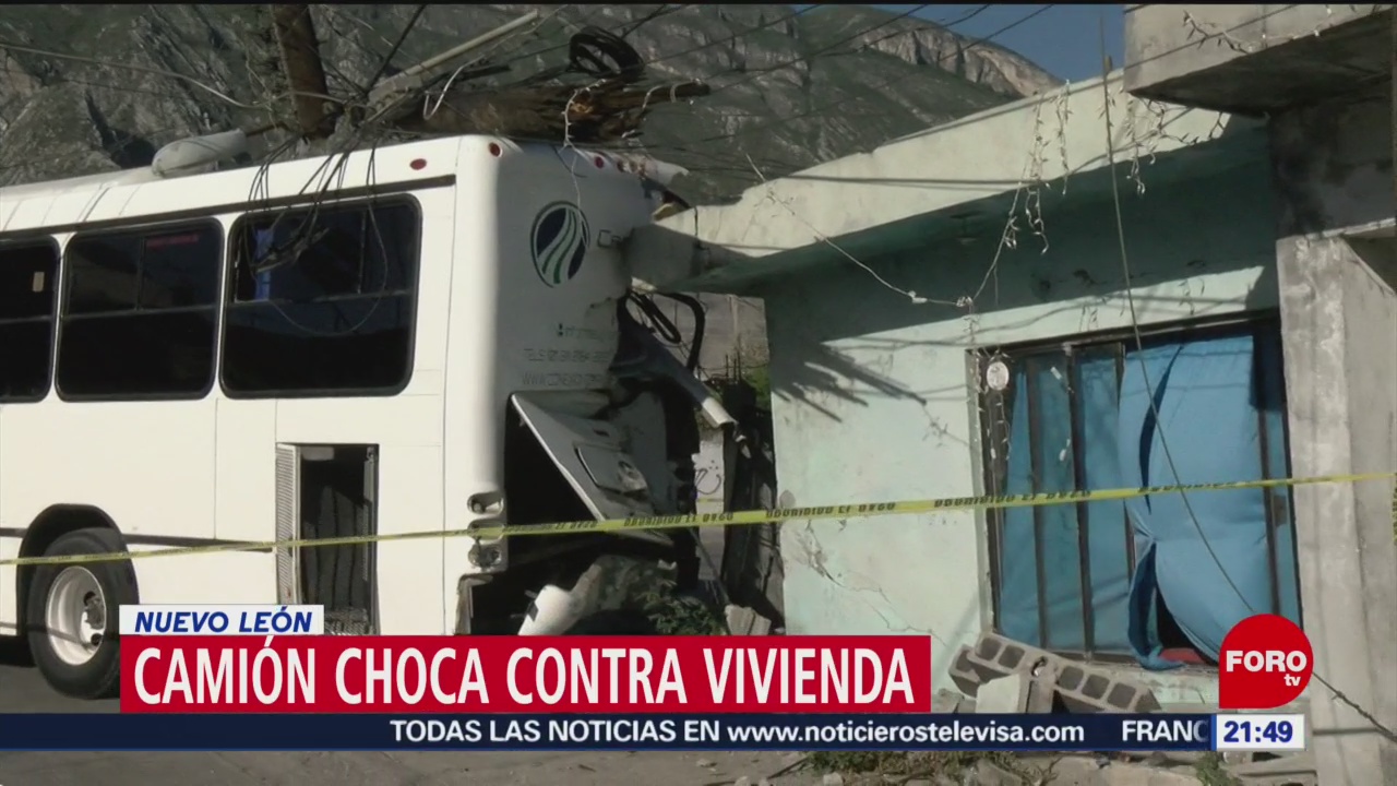 Foto: Camión Choca Contra Vivienda Nuevo León 15 de Abril 2019