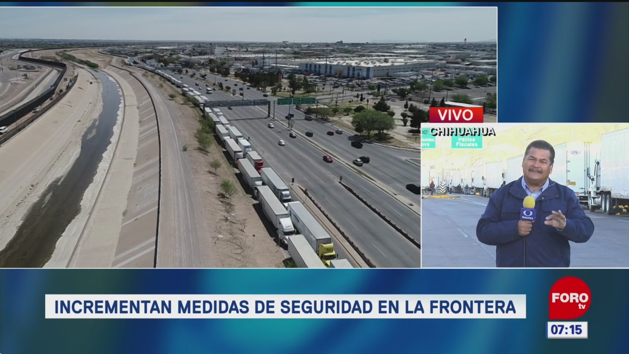 Camiones tardan hasta 10 horas para cruzar frontera con México