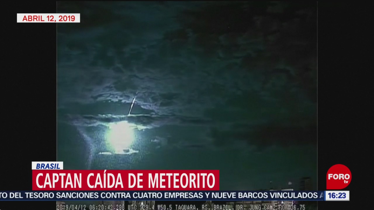 FOTO: Captan caída de meteorito en Brasil, 14 de abril 2019
