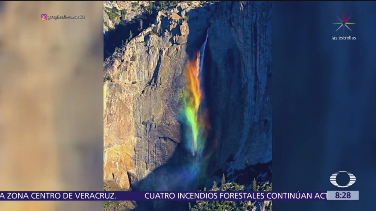 FOTO:Captan un arcoíris en las cataratas de Yosemite, 18 abril 2019