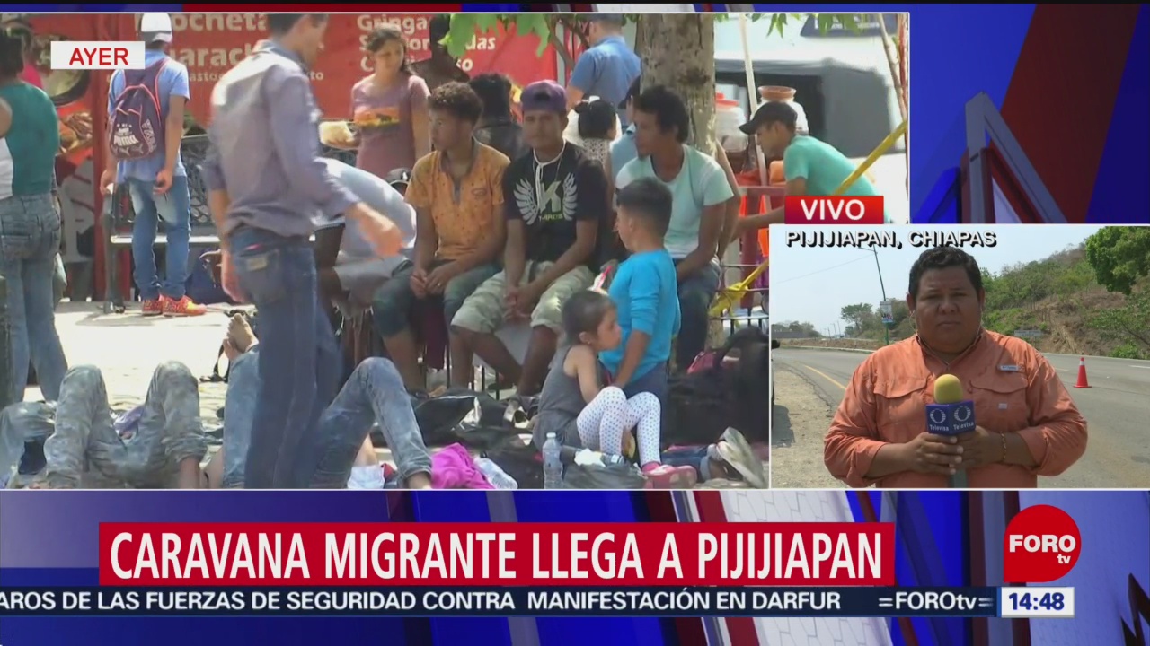 Foto: Caravana migrante llega a Pijijiapan, Chiapas
