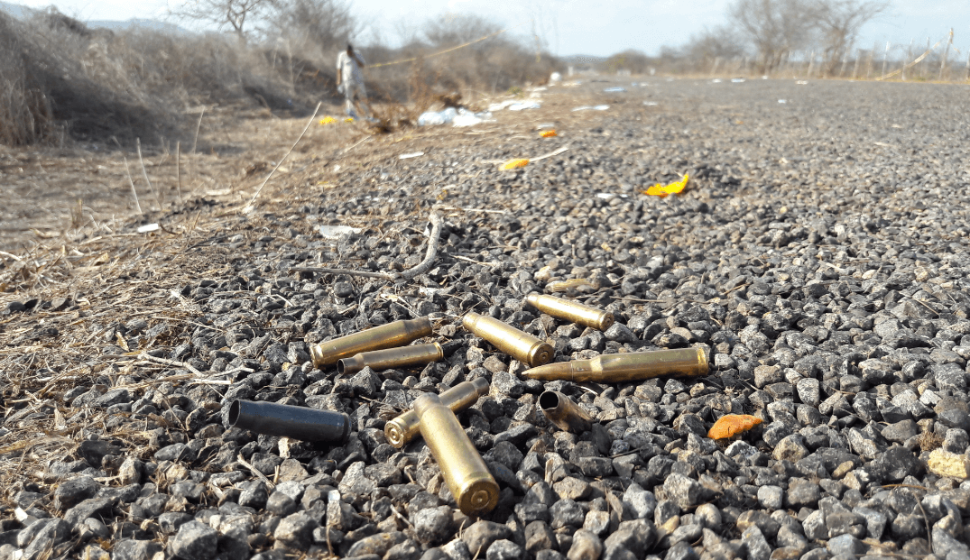 Foto: Casquillos de bala en Mazatlán, Sinaloa., 1 de julio de 2017, México