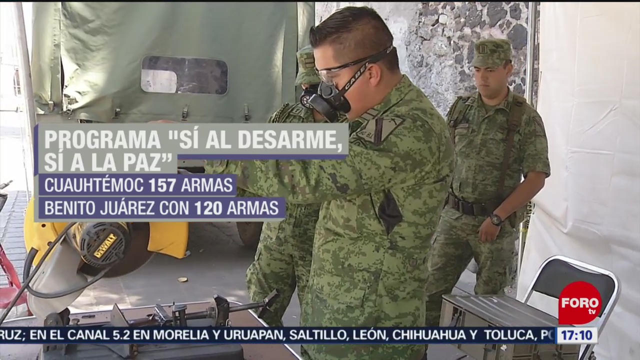 Foto: CDMX hace balance de armas ilegales recuperadas
