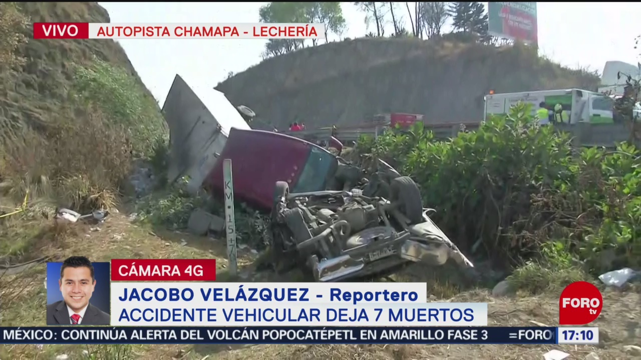 Foto: Cierran circulación en la Chamapa Lechería por accidente vehicular