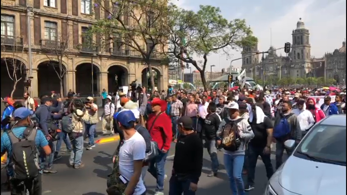 FOTO CNTE marcha este viernes en la CDMX (Noticieros Televisa 5 abril 2019