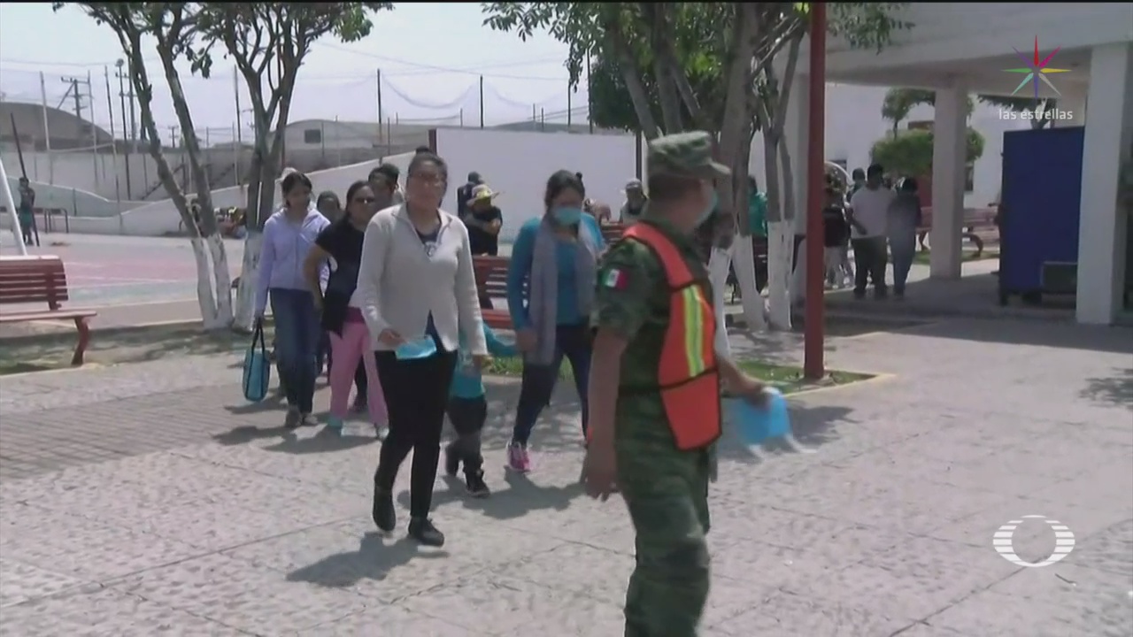 FOTO: Comunidades cercanas al Popocatépetl realizan simulacro, 24 ABRIL 2019