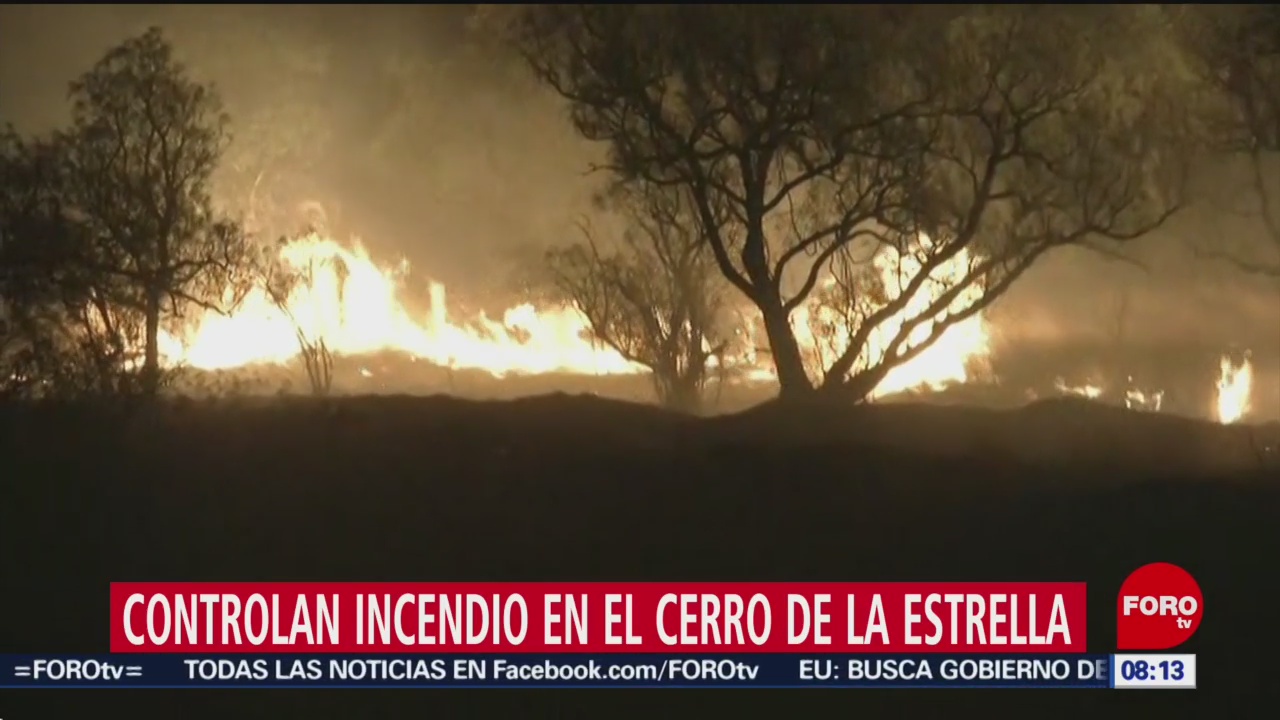 FOTO: Controlan incendio en el Cerro de la Estrella, 13 de abril 2019
