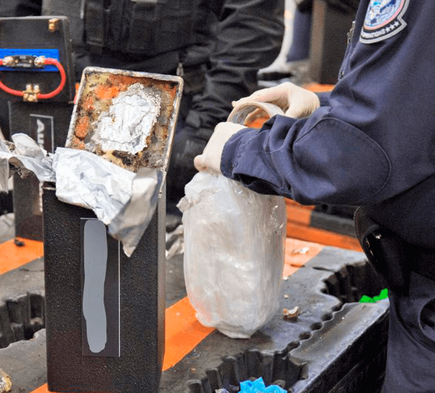 Foto: Decomiso de metanfetaminas en Los Angeles, California, 8 de febrero de 2019, Estados Unidos