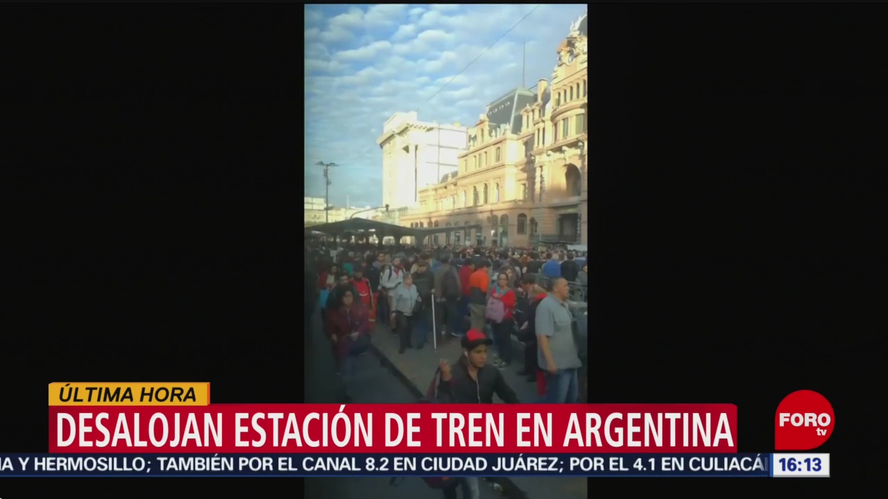 Foto: Desalojan estación de tren en Argentina por amenaza de explosivo