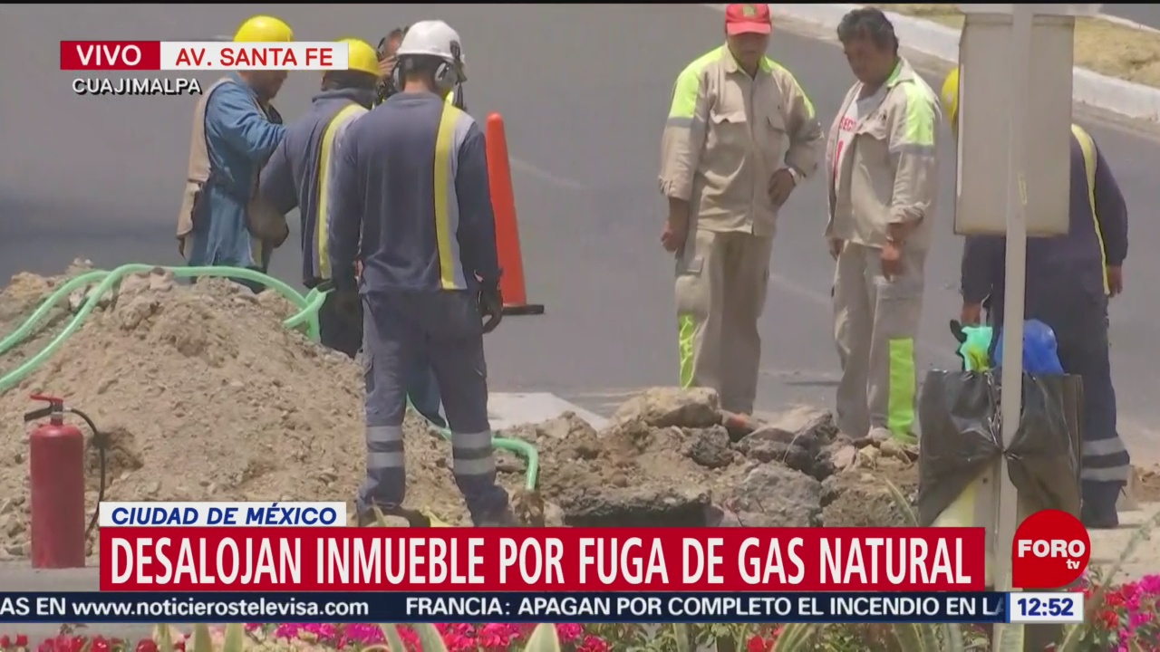 Desalojan inmueble por fuga de gas natural en Santa Fe, CDMX