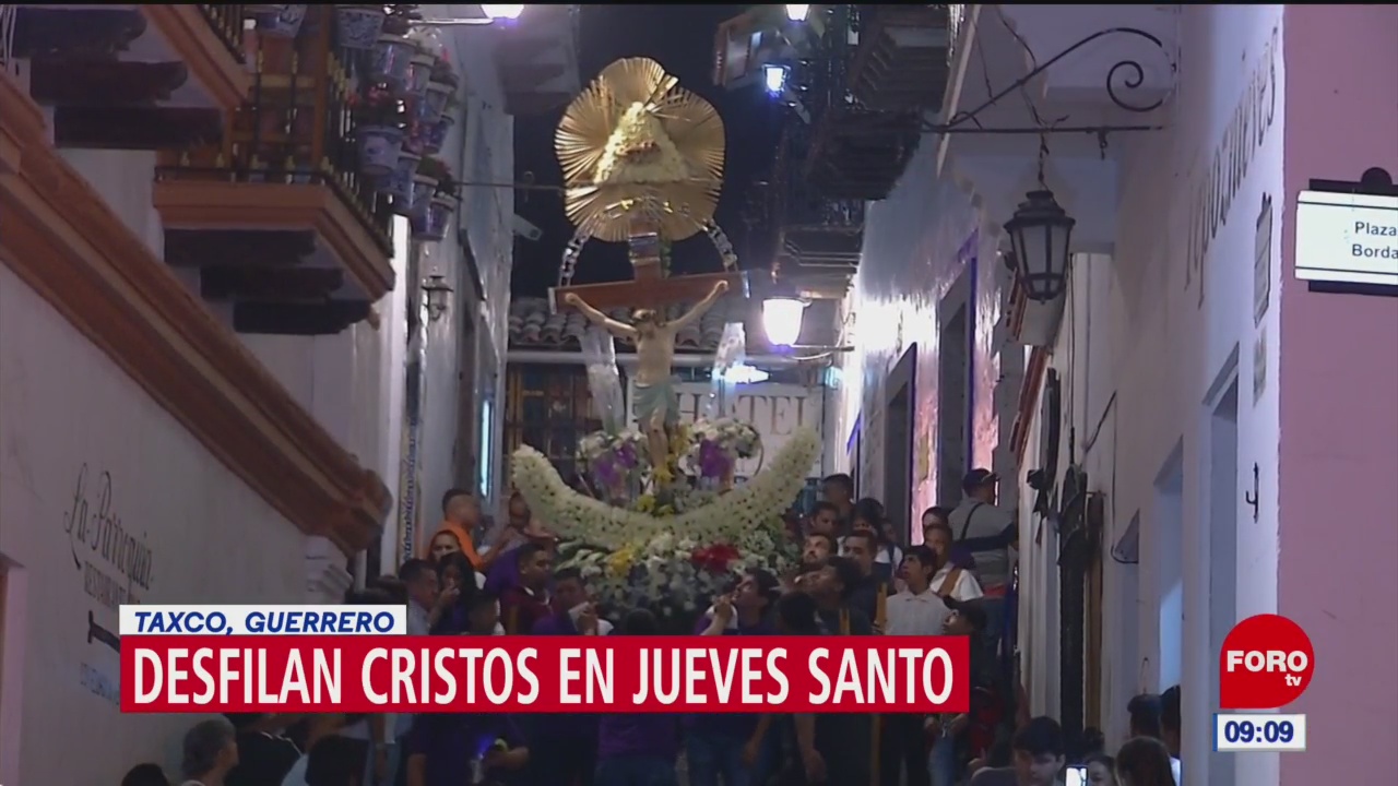 FOTO:Desfilan cristos en Jueves Santo en Taxco, Guerrero, 19 ABRIL 2019