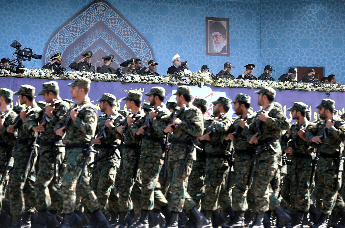 Foto: Desfile de la Guardia Nacional iraní, 22 de septiembre de 2017, Teherán