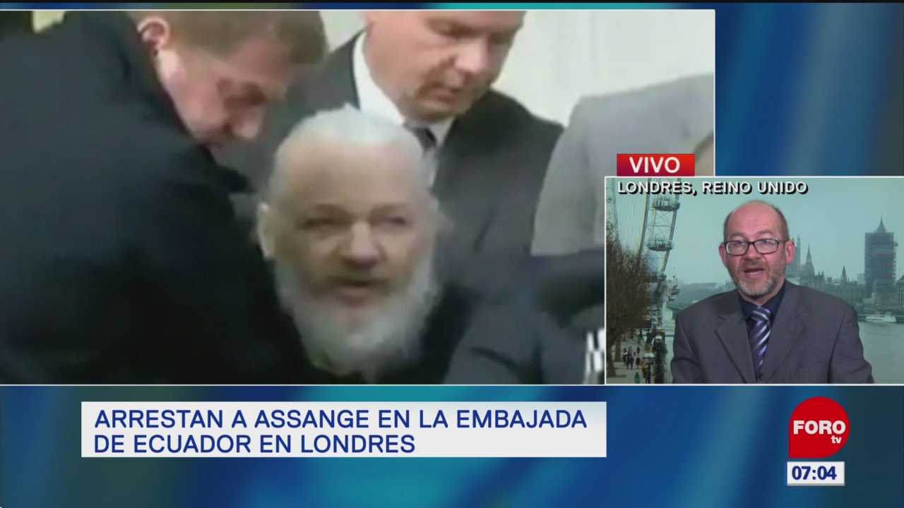 Detención de Assange se produjo por falta de comparecencia en Reino Unido