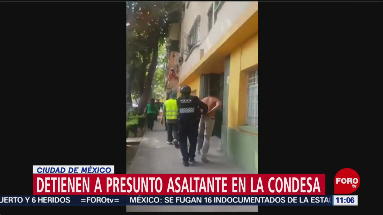 Detienen a hombre que presuntamente cometió un asalto en la Condesa, CDMX