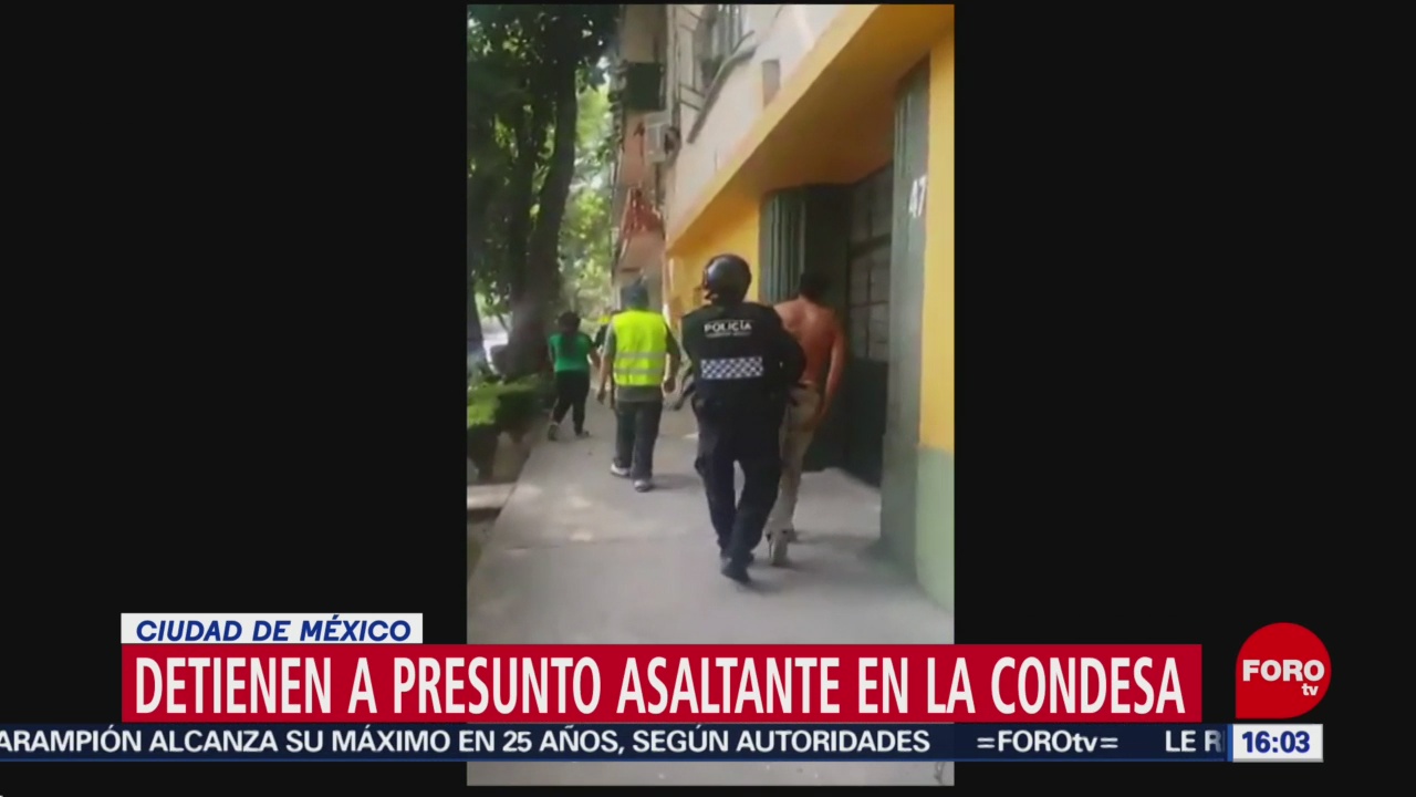 Foto: Detienen a presunto asaltante en La Condesa
