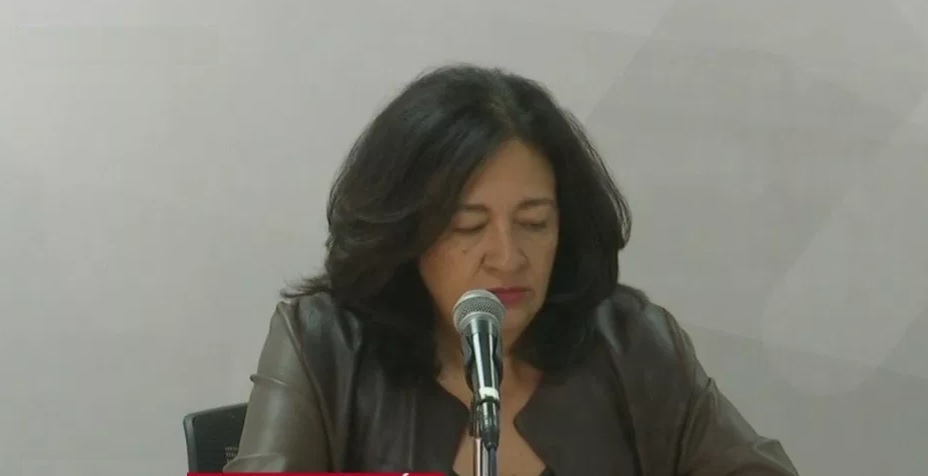Foto: La directora del STC Metro, Florencia Serranía, ofrece una conferencia de prensa, 25 abril 2019