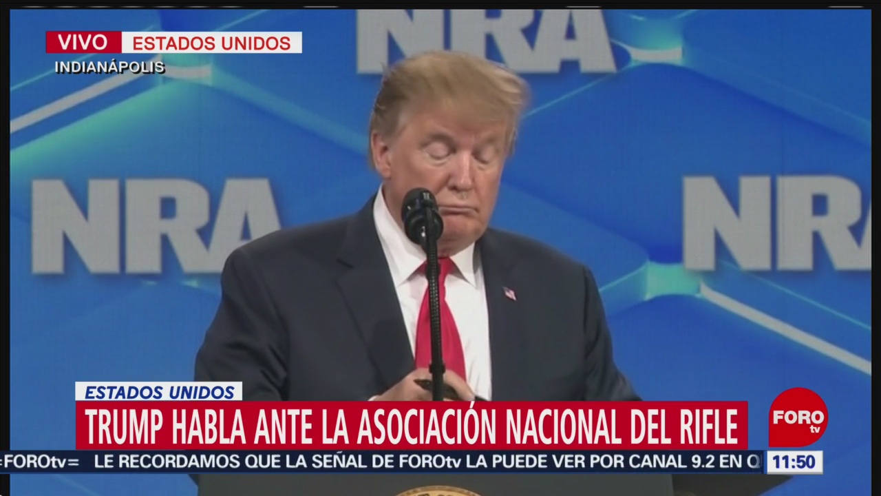 Donald Trump participa en Asociación Nacional del Rifle