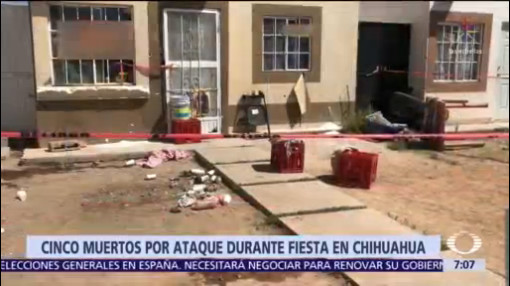 Ejecutan a 5 personas durante fiesta en Chihuahua