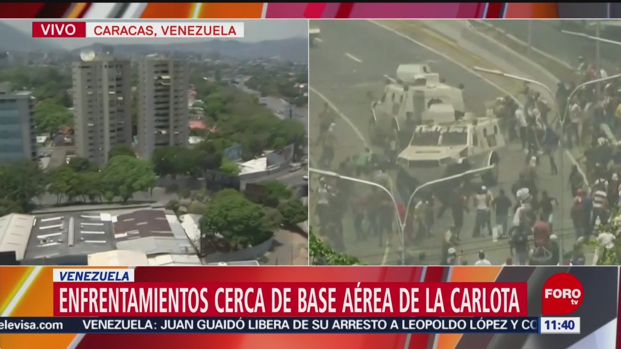 Enfrentamientos cerca de base aérea de La Carlota, en Caracas