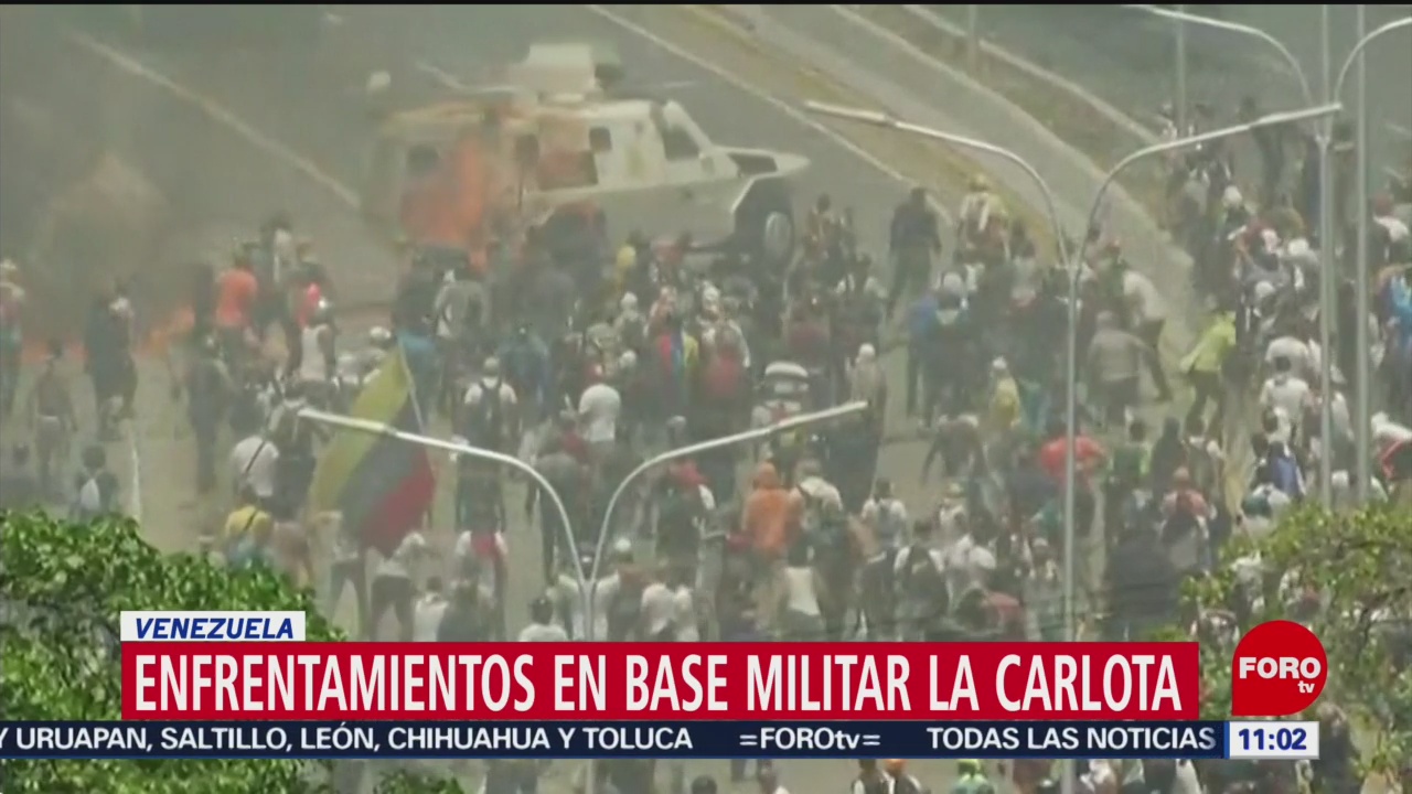 Enfrentamientos en base militar La Carlota, en Venezuela