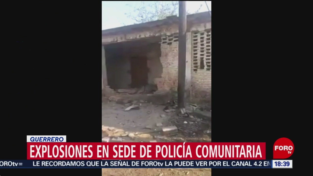 Foto: Explosiones Policía Comunitaria Guerrero 3 de Abril 2019