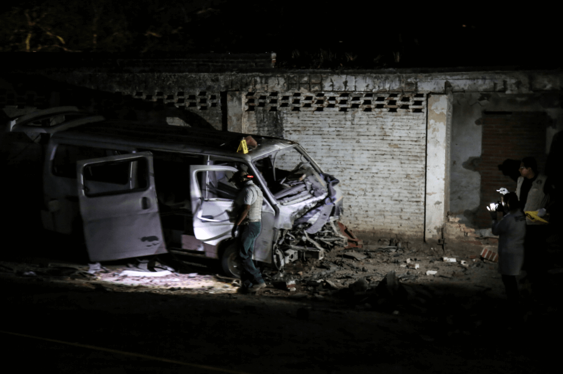 Foto: Explota artefacto en vehículo en Xaltianguis, Guerrero, 3 de abril de 2019, México