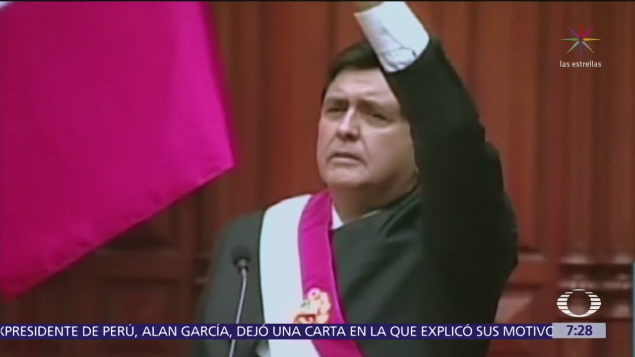 Expresidente de Perú dejó carta donde explica suicidio