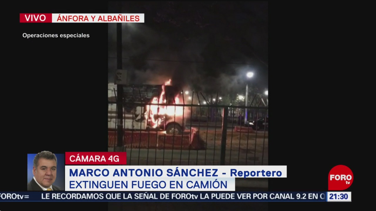 Foto: Incendio Camión Mudanzas Alcaldía Venustiano Carranza 1 de Abril 2019