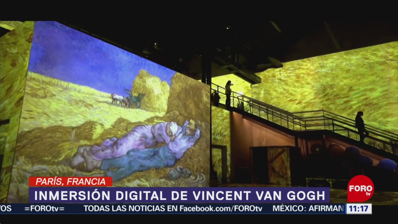 Fábrica se transforma y proyecta obras de Van Gogh