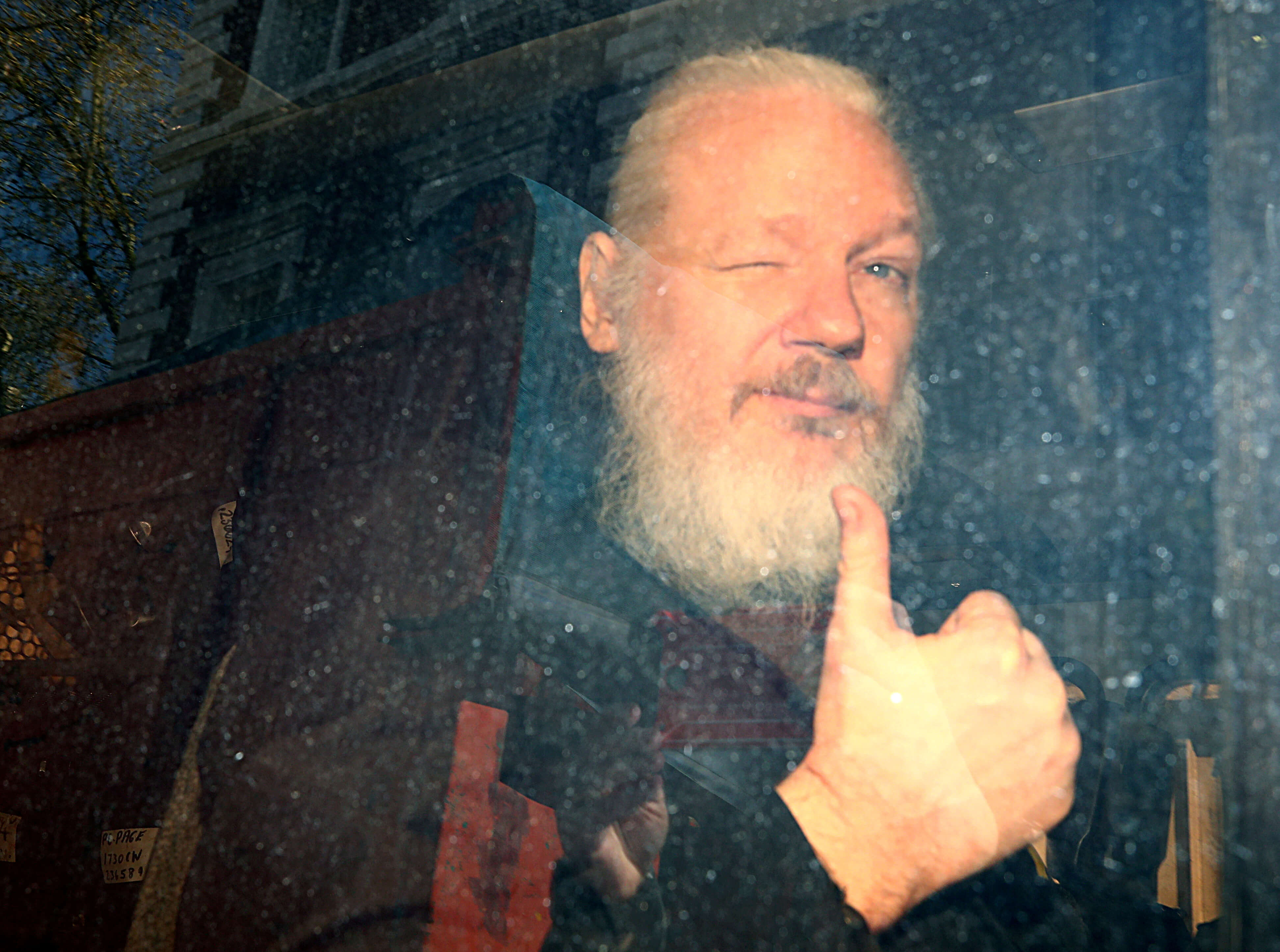 Foto: Julian Assange, fundador de WikiLeaks, llega a la Corte de Magistrados de Westminster, luego de ser arrestado en Londres, Reino Unido. El 11 de abril de 2019