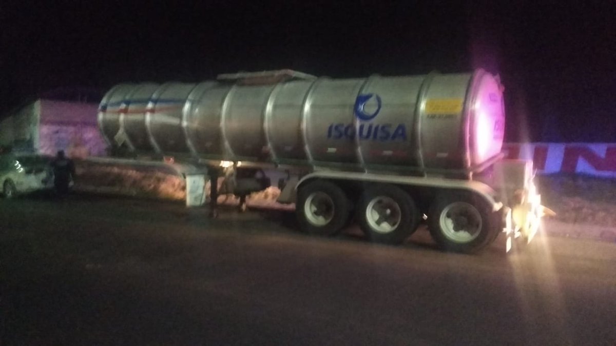 Foto: Autoridades de Puebla hallaron el contenedor con ácido fosfórico robado. El 22 de abril de 2019