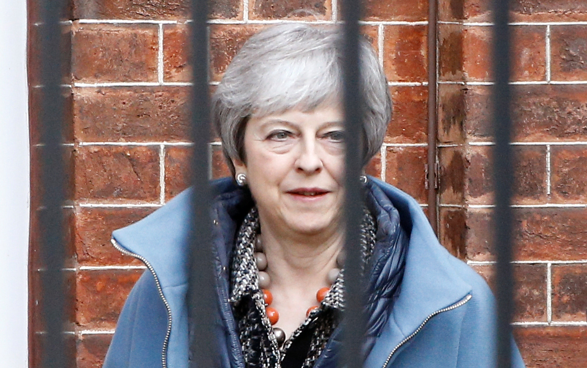 Foto: La primera ministra británica, Theresa May, deja Downing Street en Londres, Reino Unido. El 1 de abril de 2019