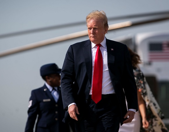 Foto: El presidente de Estados Unidos, Donald Trump, viaja a Mar-a-Lago. El 18 de abril de 2019