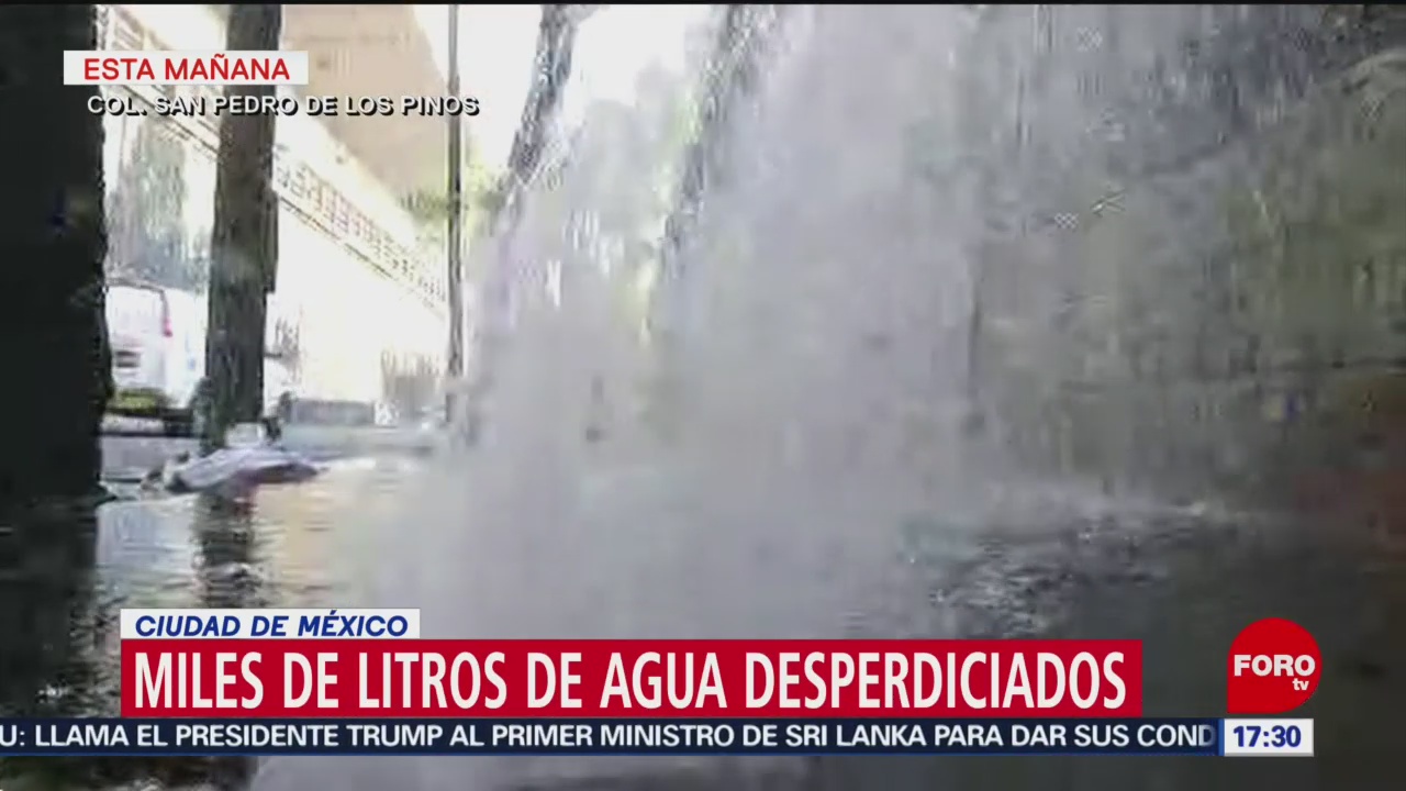 Foto: Fuga de agua potable en San Pedro de los Pinos