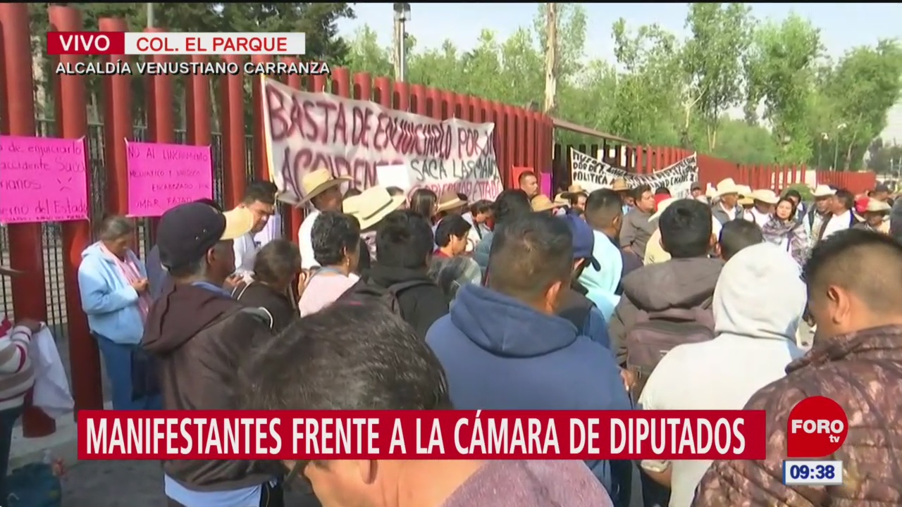 Habitantes de Hidalgo apoyan a Cipriano Charrez frente a San Lázaro